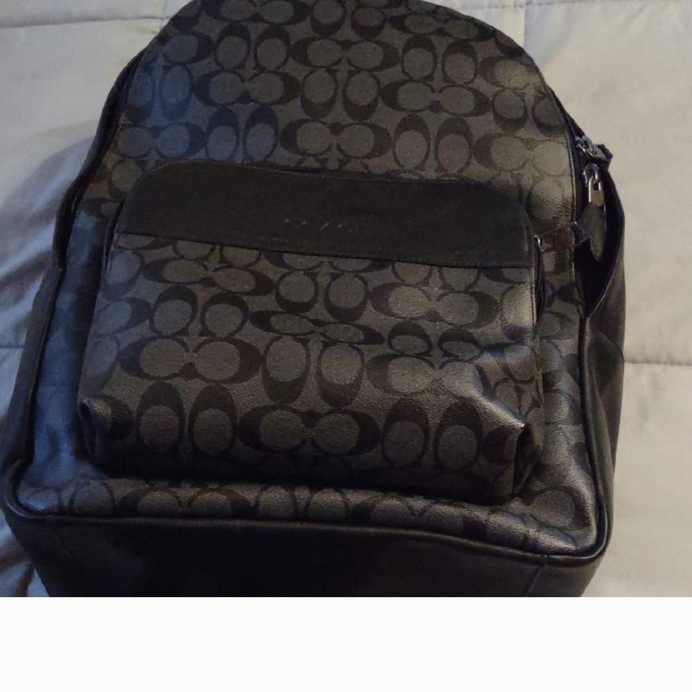 Coach Black Patterned Men's Backpack
